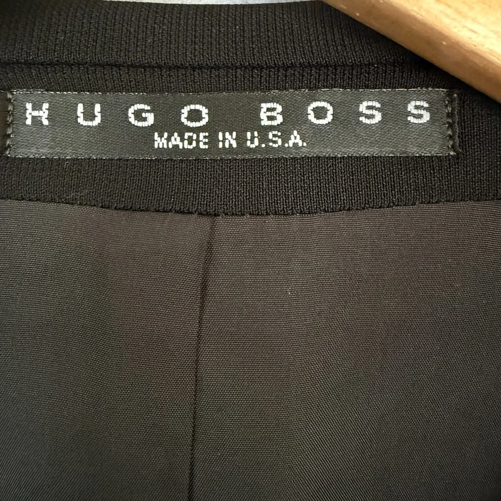 Hugo Boss Einstein Blazer 44L Black Wool Suit Jacket Made in‎ USA Classic 3Btn